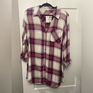 Maurices Plaid Button Down top